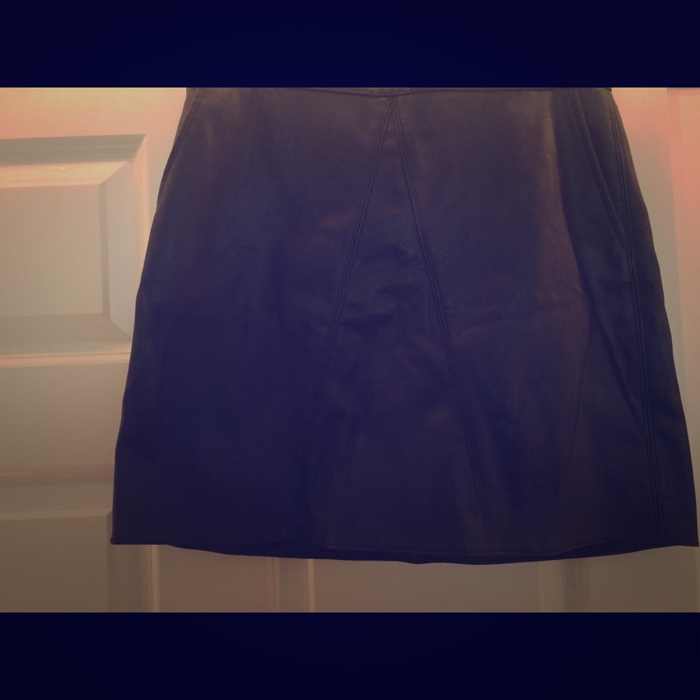 Black Leather Mini Skirt